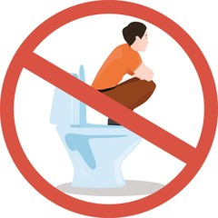 Toilet rules: don't sit watercloset