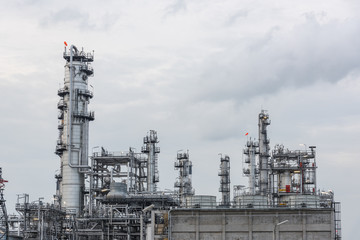 Oil refinery and Petroleum industry at day time