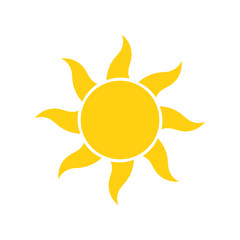 Simple sun icon vector illustration
