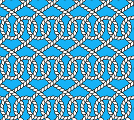 Vector seamless pattern of outlined ropes
