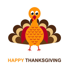 cartoon turkey with text