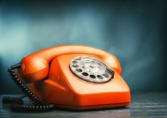 Vintage orange phone