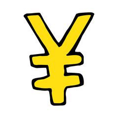 Yuan icon isolated on white background