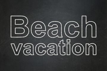 Vacation concept: Beach Vacation on chalkboard background