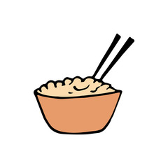 China rice icon isolated on white background