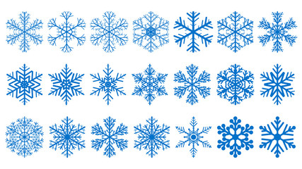 Set of Christmas snowflakes