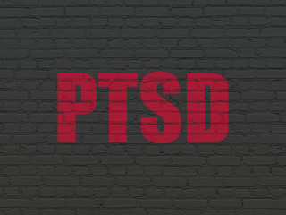 Health concept: PTSD on wall background