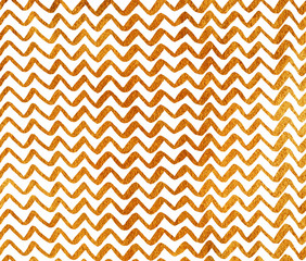 Golden hand drawn stripes background, chevron.