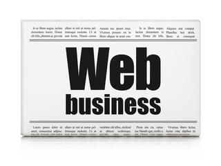 Web design concept: newspaper headline Web Business