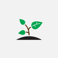 sprout icon vector, plant solid logo illustration, pictogram isolated on white