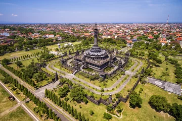 Papier Peint photo autocollant Indonésie Vue aérienne du monument de Bajra Sandhi à Denpasar, Bali, Indonésie.
