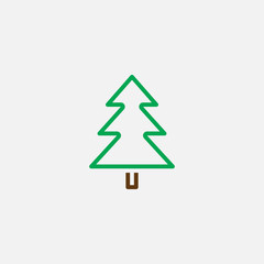 Fototapeta premium spruce line icon, tree outline vector logo illustration, linear pictogram isolated on white