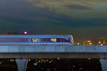 Fototapeta premium Sky train in the city, Bangkok, Thailand