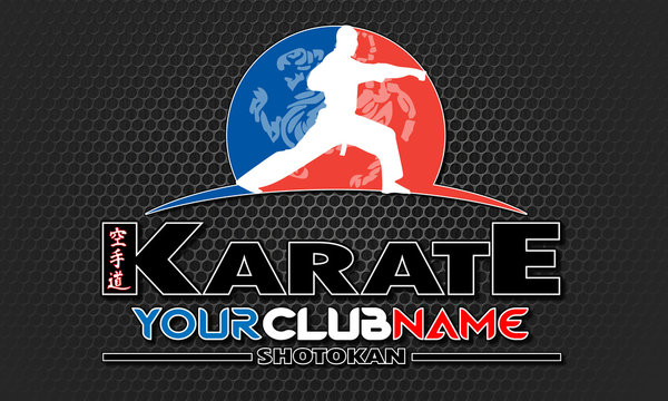 karate logo with real colors national flag