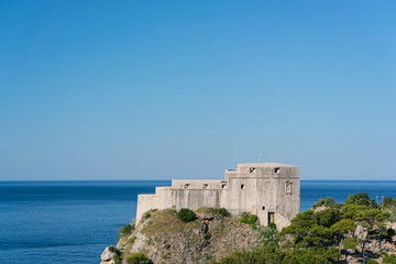 Fototapeta na wymiar Fort Lovrijenac is a fortress outside the western wall of Dubrovnik