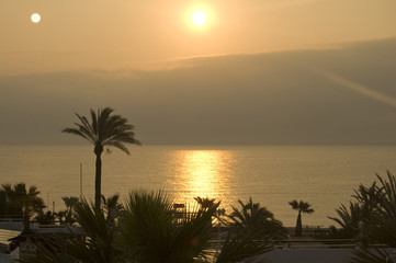 Puesta de sol en la playa