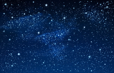 Obraz premium Gwiaździste niebo i galaktyka