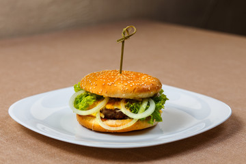 Big and tasty hamburger