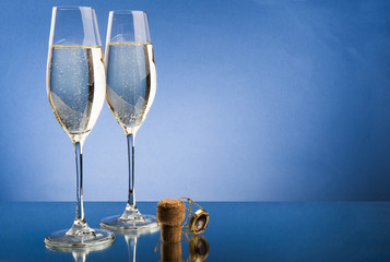 glasses with champagne