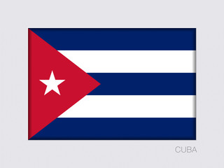 Fototapeta premium Flag of Cuba. Rectangular Official Flag with Proportion 2:3