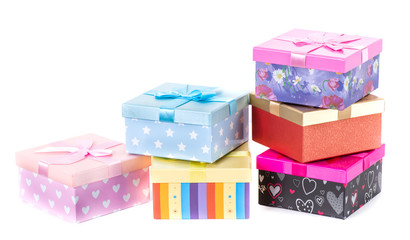 Mount Gift boxes with ribbon bow