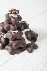 Chocolate gingerbread star 