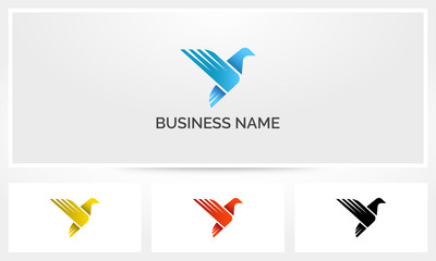 Naklejka premium Bird Wing Flying Simple Logo