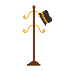 coat rack hat cloathing icon vector graphic
