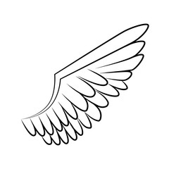 wing bird animal angel icon vector graphic
