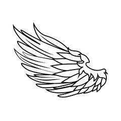 wing freedom symbol icon vector graphic