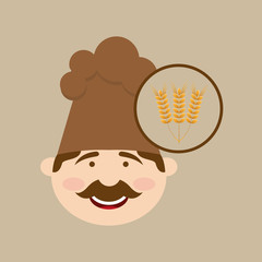baker holding wheat