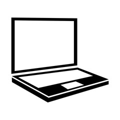 laptop screen computer portable technology electronic icon vecto