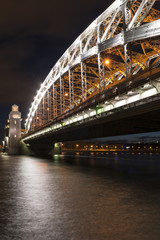 Bolsheokhtinsky bridge in St. Petersburg