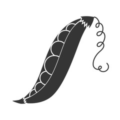 pea pod vegetable icon vector graphic