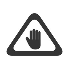 hand sign precaution icon vector graphic