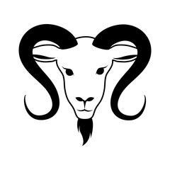 goat ram zodiac tribal icon vector graphic