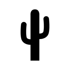 Foto op Canvas cactus desert arid icon vector graphic © Gstudio