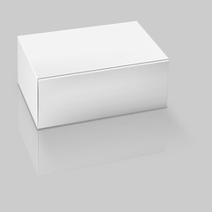 белая коробка,макет,изолированный