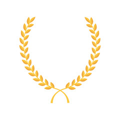 laurel gold frame icon vector graphic