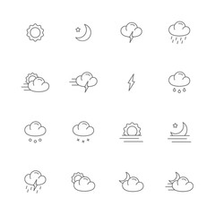 meteo gray line icons