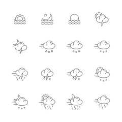 weather line icons