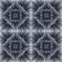 Pattern of the hollow striped cubes. Volumetric abstract background. 3D effect