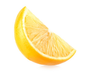 lemon slice isolated on white background