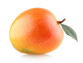 Ripe mango isolated on white background