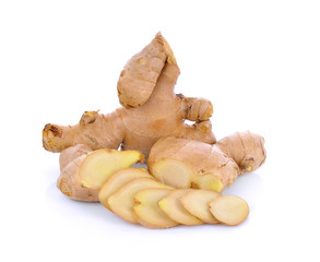 Ginger on white background