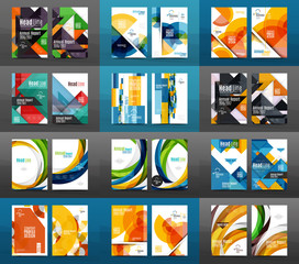 Set of A4 size annual report brochure covers