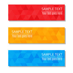 Simple colorful  banners