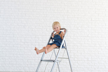 Girl on the ladder