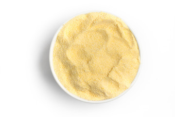 Fuba. Corn Flour into a bowl