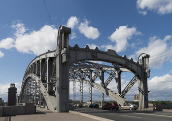 Bolsheokhtinsky bridge in St. Petersburg